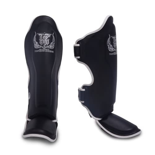 Top King New Pro Leather Shin Guards