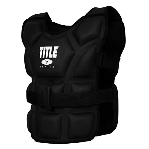 TITLE Boxing 'Big Flex' Weighted Training Vest, Black - Fitness Weighted Gear, Strength And Core, Home Gym, Weighted Vest, Weighted Gear, Weighted Fitness Equipment
