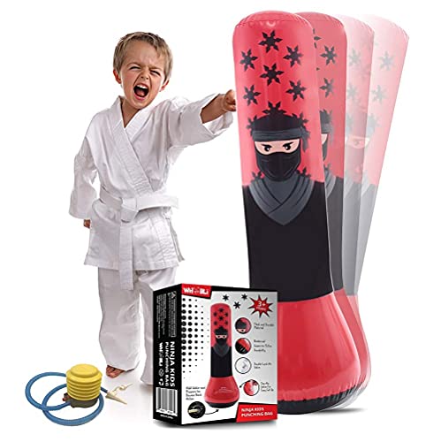 Whoobli Ninja Inflatable Kids Punching Bag