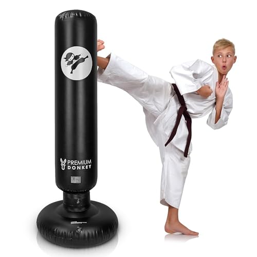 PremiumDonkey Inflatable Punching Bag for Kids